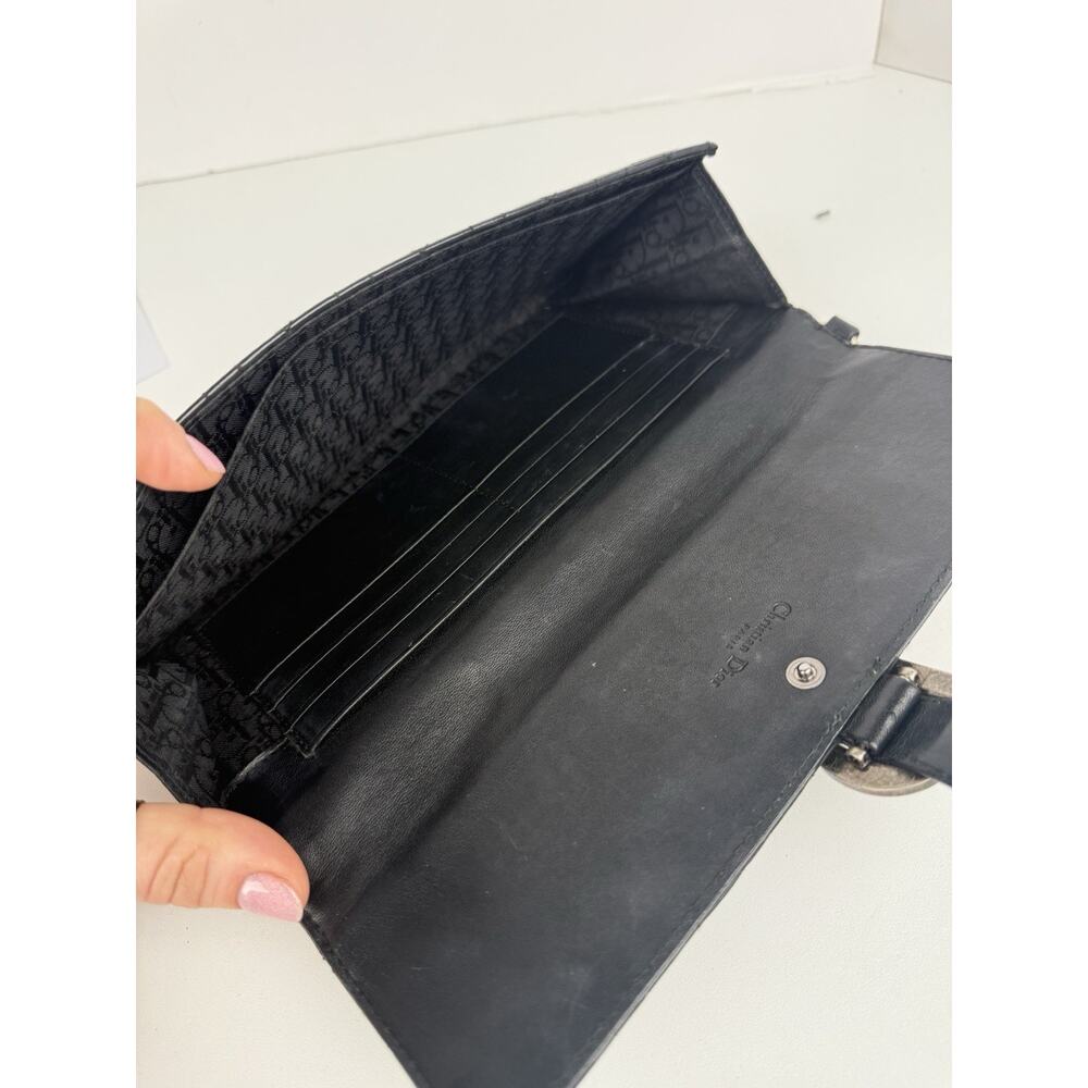 Dior Vintage Cannage Black Leather Clutch - Picture 8 of 9